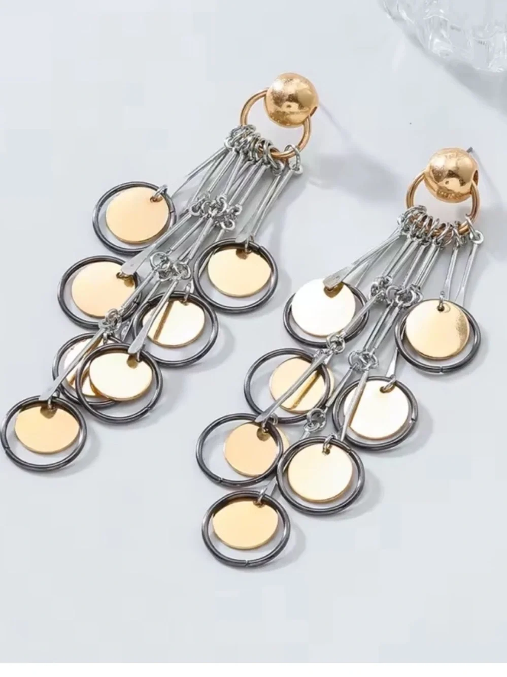 Midnight Riviera Mixed Metal Cascade  Earrings
